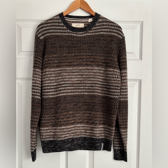 Other - Weatherproof Original Men's Marled Knit Patterned Brown Striped Sweater, Size M